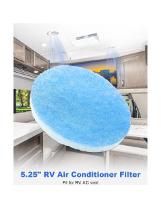 Filtro de Aire Acondicionado RV ANODZU 5.25" MERV-8 Paquete 10 2