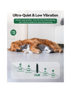 Amoladora de Uñas Eléctrica Weini Verde 5 Velocidades para Perros 2