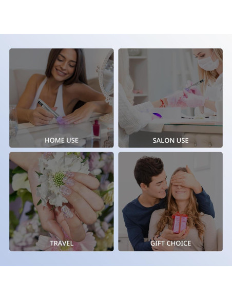 Lámpara UV Inalámbrica AIRSEE Mini para Uñas de Gel Plata