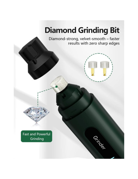 Amoladora de Uñas Eléctrica Weini Verde 5 Velocidades para Perros