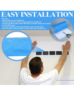 Filtro de Aire Buryeah MERV 8 2 Rollos 90x30 cm para HVAC 2