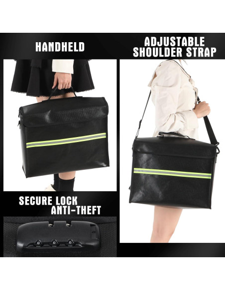 Paquete de 2 Bolsas de Documentos a Prueba de Fuego Fullhawl 42x31.5cm