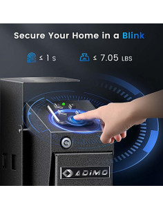 Caja Fuerte Biométrica ADIMO para Pistola 36.96x19cm 2