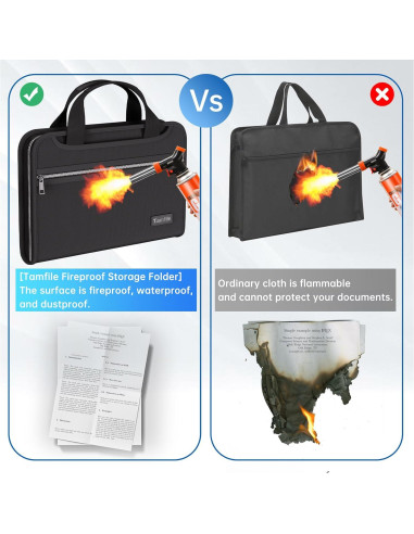 Carpeta Acordeón Ignífuga Tamfile 13 Bolsillos con Asa