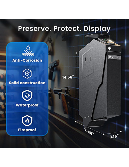 Caja Fuerte Biométrica ADIMO para Pistola 36.96x19cm