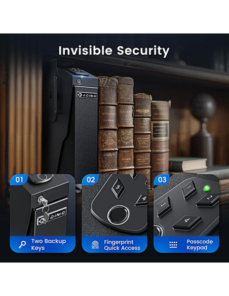 Caja Fuerte Biométrica ADIMO para Pistola 36.96x19cm