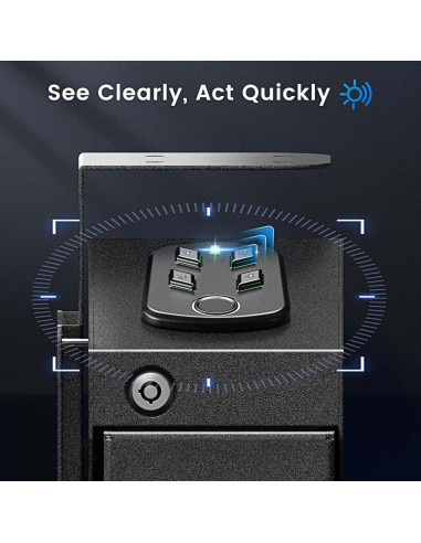 Caja Fuerte Biométrica ADIMO para Pistola 36.96x19cm