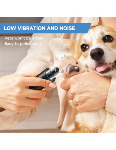 Cortador de Uñas Eléctrico para Perros y Gatos PARAMISS 2 Velocidades