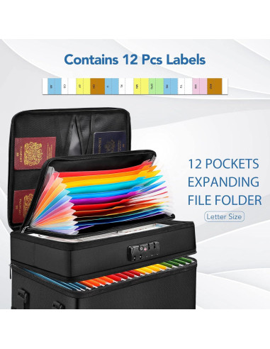 Caja de Documentos a Prueba de Fuego ELOBOON 39.37x30.99x33.02cm