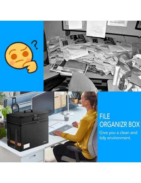 Caja de Documentos a Prueba de Fuego ELOBOON 39.37x30.99x33.02cm