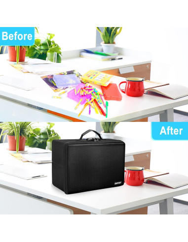 Caja de Almacenamiento de Fotos a Prueba de Fuego ENGPOW 36.4x27x15cm