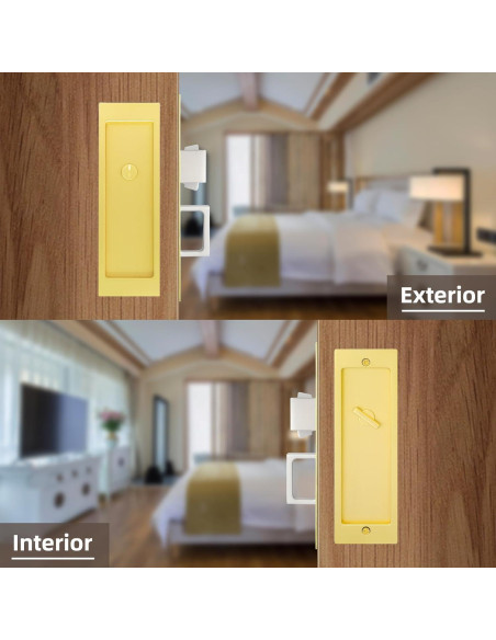 Cerradura de Privacidad Senharvest para Puerta Corredera Oro