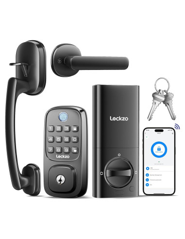 Cerradura Inteligente Lockzo WL01 con Manija y WiFi - Negro