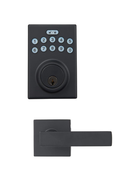 Cerradura Electrónica Amazon Basics con Teclado - Negro Mate
