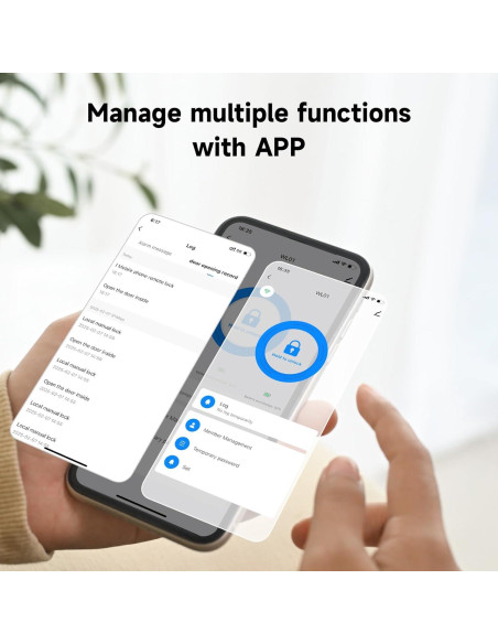 Cerradura Inteligente Lockzo WL01 con Manija y WiFi - Negro