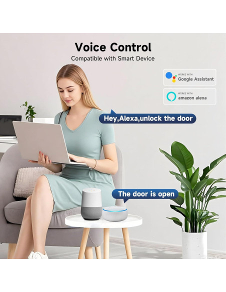 Cerradura Inteligente Lockzo WL01 con Manija y WiFi - Negro