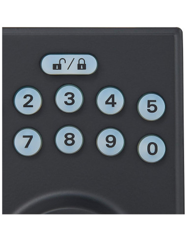 Cerradura Electrónica Amazon Basics con Teclado - Negro Mate