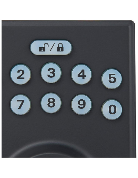 Cerradura Electrónica Amazon Basics con Teclado - Negro Mate