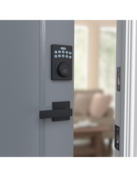 Cerradura Electrónica Amazon Basics con Teclado - Negro Mate