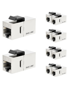 Acoplador Ethernet Iwillink Cat7 10Gbps RJ45 Femenino 10 Unidades