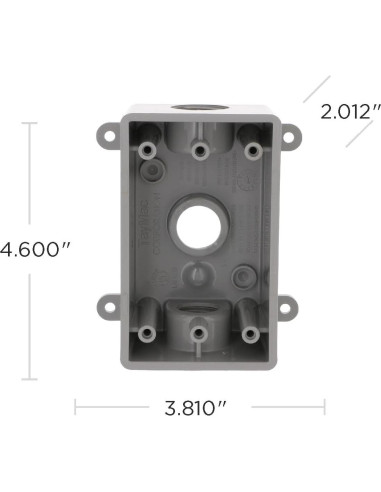 Caja de salida a prueba de agua BELL PSB37550GY 2" Gris
