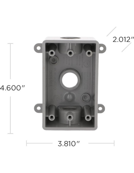 Caja de salida a prueba de agua BELL PSB37550GY 2" Gris