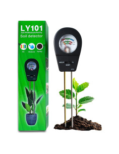 Medidor de Suelo 3-en-1 WUXIAOJIANG - pH, Humedad y Fertilidad