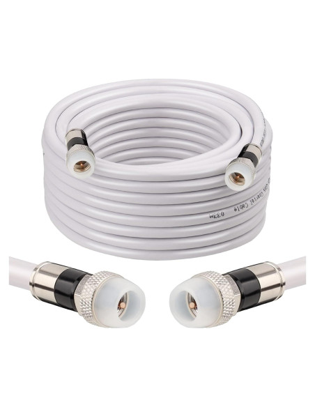 Cable Coaxial RG6 7.62M MOOKEERF Impermeable para TV e Internet