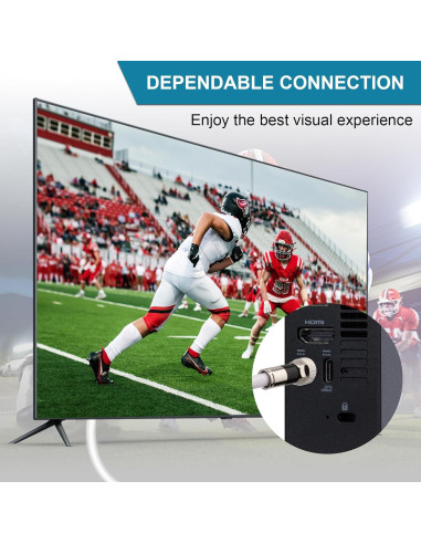 Cable Coaxial RG6 7.62M MOOKEERF Impermeable para TV e Internet