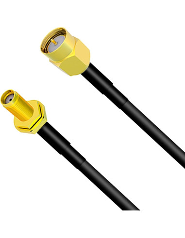 Cable Coaxial Goupchn SMA Macho a Hembra RG174 3m con Adaptadores