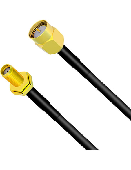 Cable Coaxial Goupchn SMA Macho a Hembra RG174 3m con Adaptadores