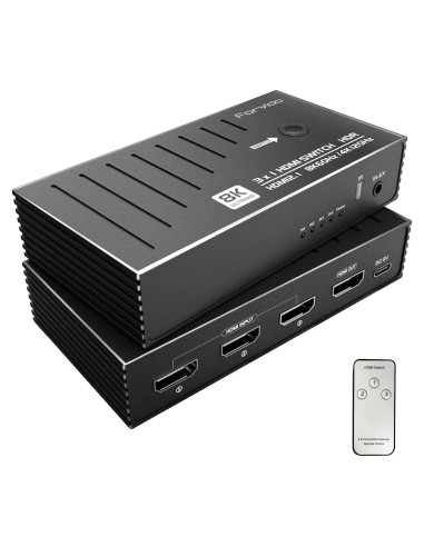 Conmutador HDMI 8K Forvido 3 Puertos 2.1 con Control Remoto