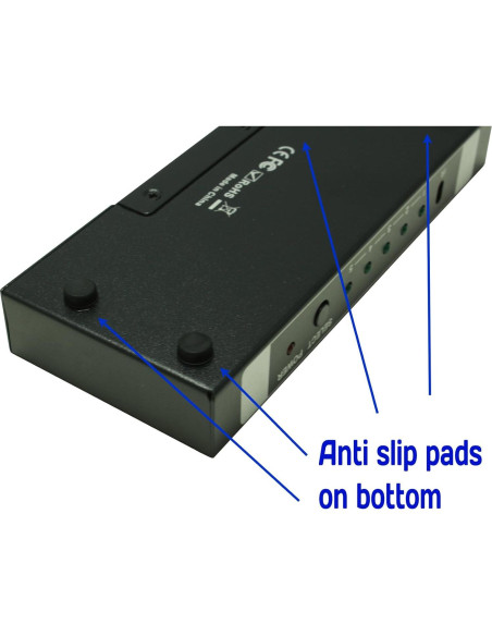 Interruptor HDMI Activo Rasfox HD501 5 Puertos 4K Control Remoto