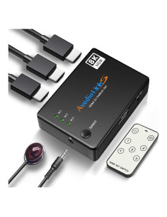 Conmutador HDMI 8K 3 en 1 avedio links con Control Remoto
