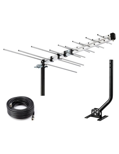 Antena Yagi HD CeKay para Exterior - Recepción UHF/VHF 4K