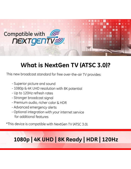 Antena Yagi HD CeKay para Exterior - Recepción UHF/VHF 4K
