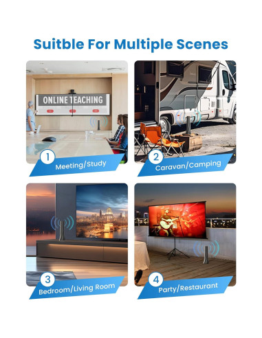 Antena de TV Interior RTKJEQQ 1000 Millas 4K 1080p Amplificada