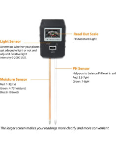 Medidor de Suelo 3-en-1 Altatac - pH, Humedad y Luz 2