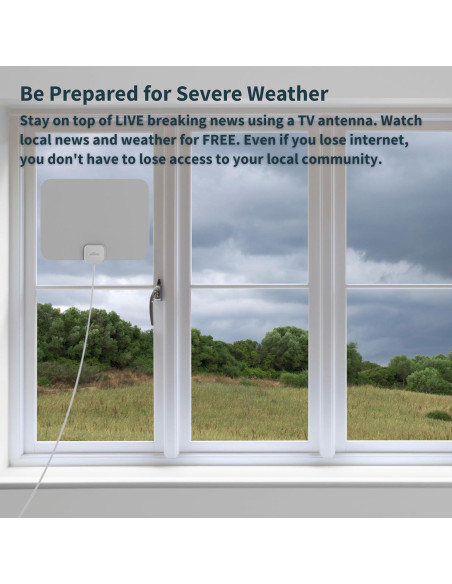 Antena de TV Interior Mohu Leaf Gris Cálido 40 Millas 4K UHD