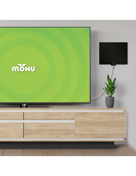 Antena de TV Interior Mohu Leaf 50 Amplificada 60 Millas 4K
