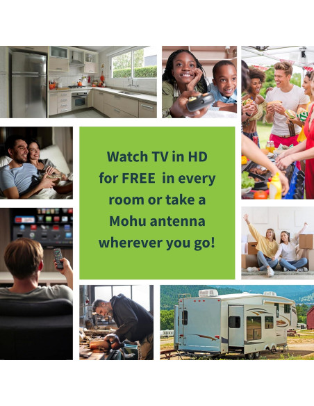 Antena de TV Interior Mohu Leaf 50 Amplificada 60 Millas 4K