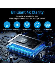 Antena de TV Digital Matrix HD Amplificada 1000 km 4K 1080p 2