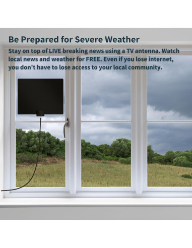 Antena de TV Interior Mohu Leaf 50 Amplificada 60 Millas 4K
