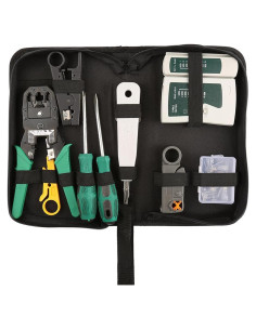 Kit de Herramientas de Red HIIJA 9 en 1 Crimpadora RJ45