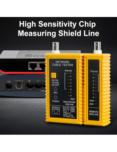 Probador de Cable Coaxial y Ethernet Treedix TRX5-0757R