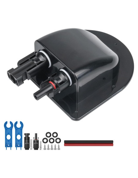 Entrada de Cable Solar Pjerjzn 0.3m Doble Carcasa UV Negro