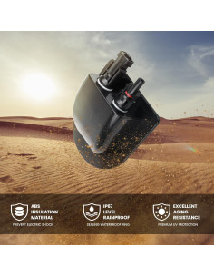 Entrada de Cable Solar Pjerjzn 0.3m Doble Carcasa UV Negro 2