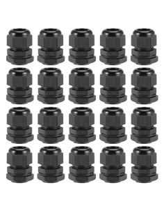 Conector de Cable M20 uxcell Impermeable Nylon 20pcs 6-12mm