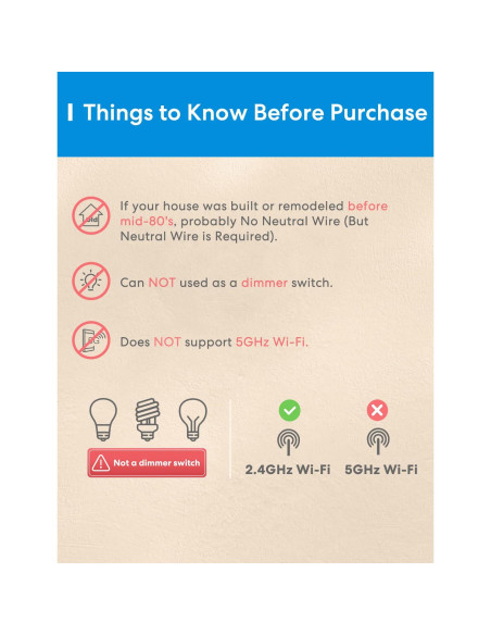 Interruptor Inteligente Meross 3 Vías 4 Pack HomeKit Alexa