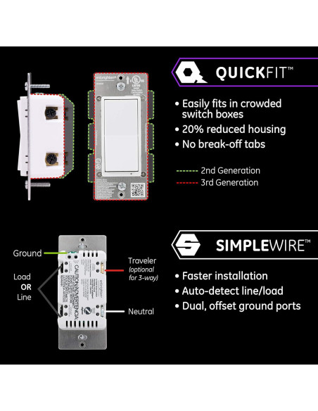 Interruptor de Luz Inteligente Enbrighten Zigbee 43078